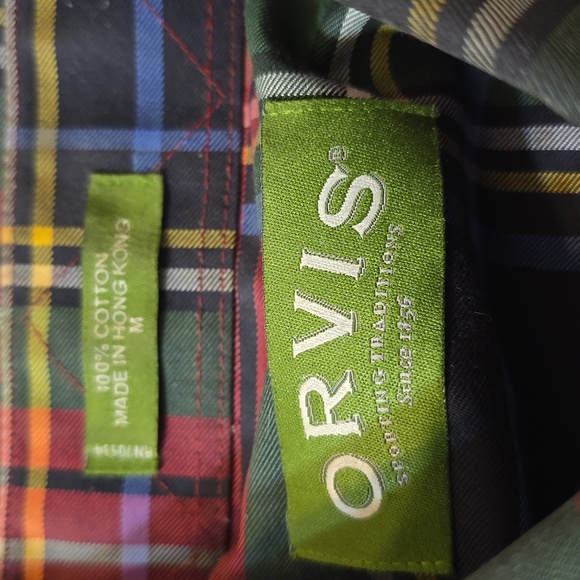 Men's Multicolor Plaid Shirt Orvis Size Medium 100% Cotton.. - Picture 2 of 3
